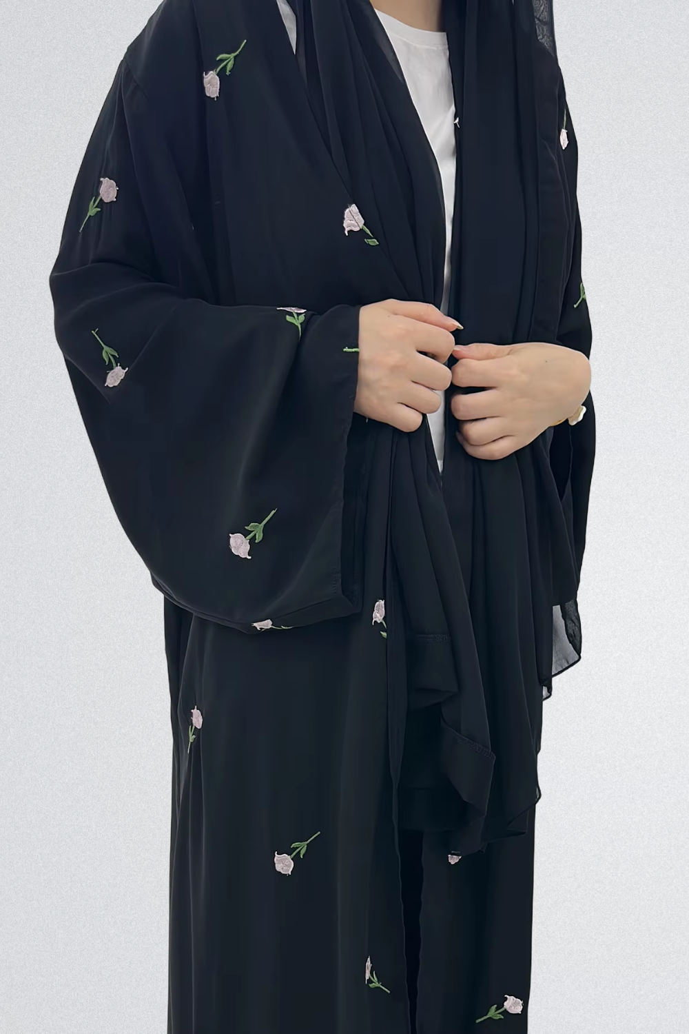 Abaya Kimono Fleuri