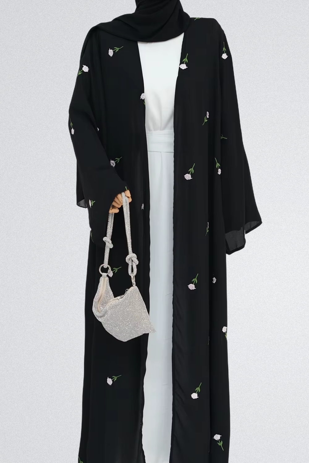 Abaya Kimono Fleuri